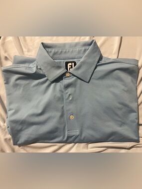 FootJoy Light Blue Men's Golf Polo